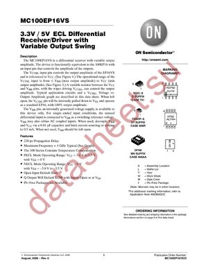 MC100EP16VSDT datasheet  